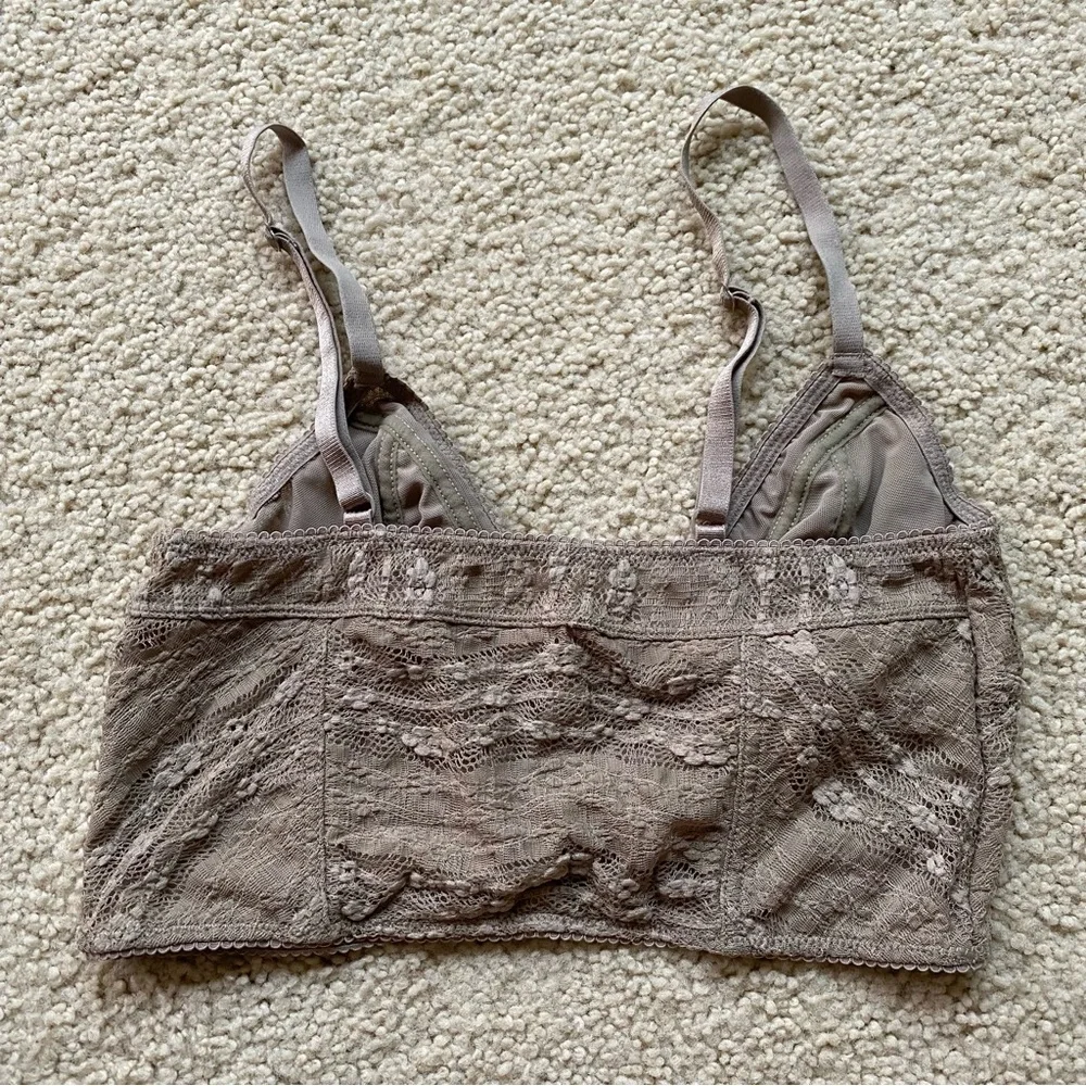 Free People Intimately Lace Bralette Size Small S Boho Green Feminine Bohemian